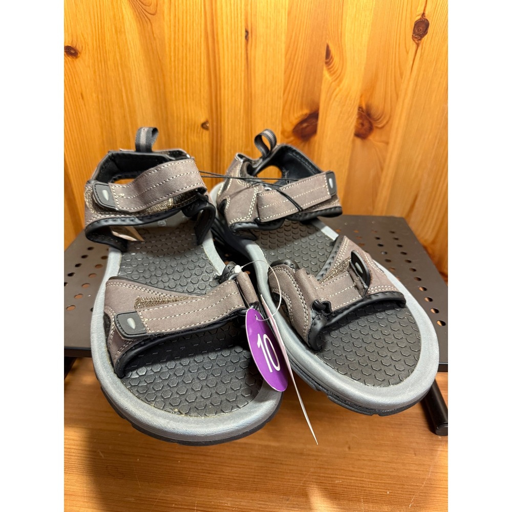 Khombu Barracuda Men's 10 Brown Gray Sport Hiking Outdoor Sandals New